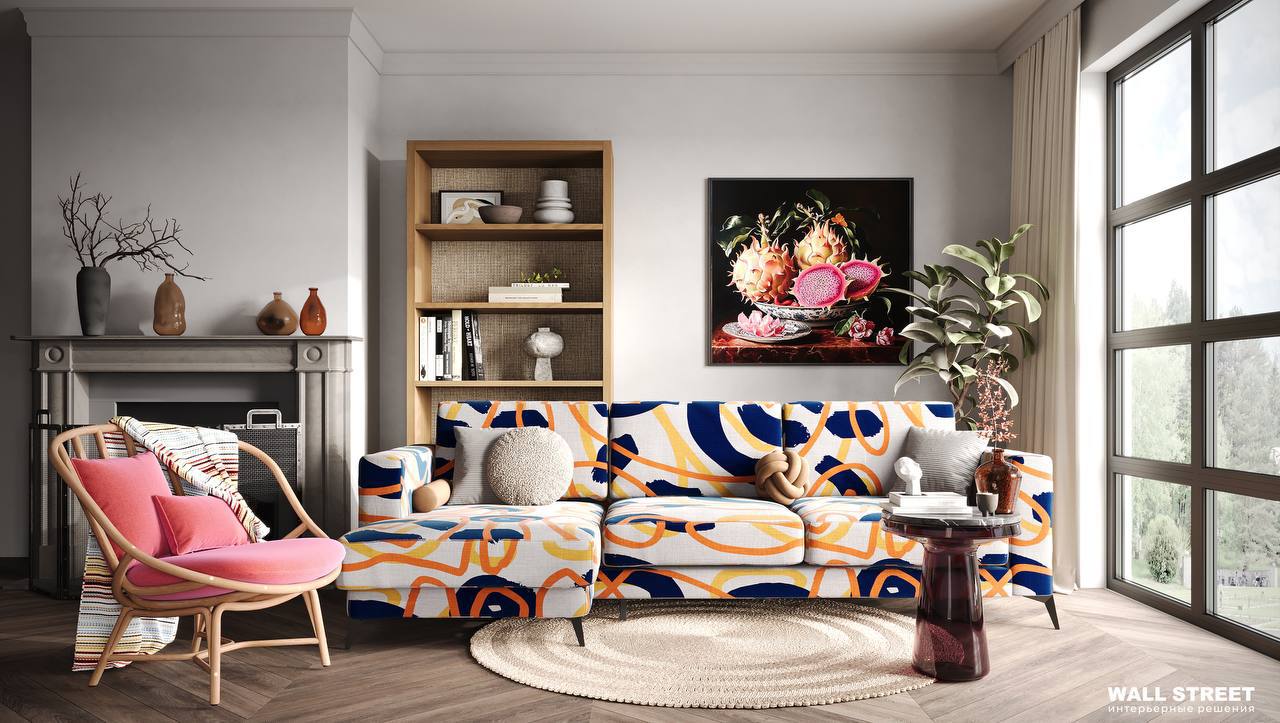 Акценты в гостиной: НеоДиван и НеоКартина